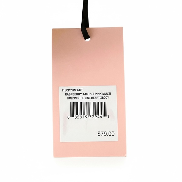 Juicy Couture Raspberry Tart Holding the Line Heart Crossbody Bag Pink - Picture 2 of 7